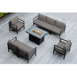 Josmar 7 - Person Patio Conversation Sets with Cushions