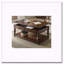 Table basse en noyer avec plateau relevable
