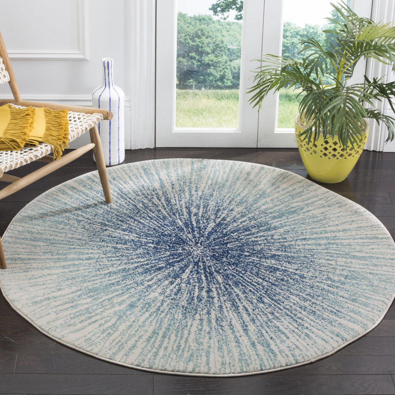 Manassas Transitional Rug, Royal/Ivory, Round 160 cm