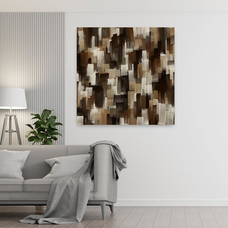 Art contemporain, art expressionniste contemporain abstrait, H 48 po x l 48 po