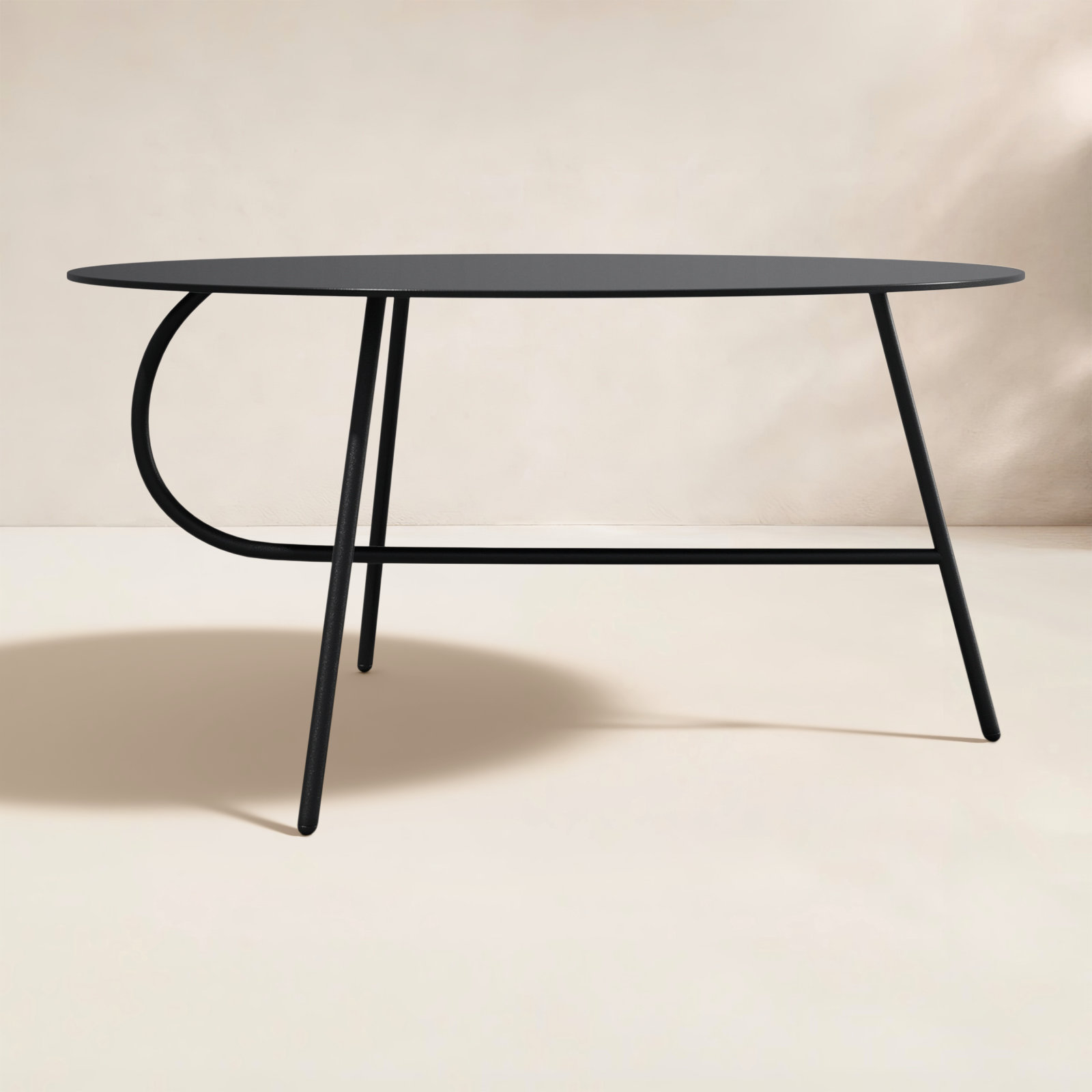 Abberton 28'' Outdoor Coffee Table, Black