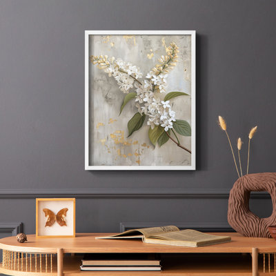 FLORAL Series CCLVII  -Premium Framed Print -Ready to Hang - No Nails Required