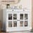 35.4 in Sideboard Buffet Cabinets with Glass Door, Buffet Cabinet with Storage, White Sideboard Cabinet with Drawer, Modern Buffets & Sideboards for Dining Room, Kitchen-738029844