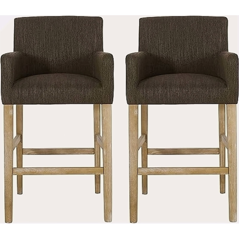 Ensemble de tabourets de comptoir rembourrés 30,5 pouces - gris anthracite /, 1, Brun, Brun