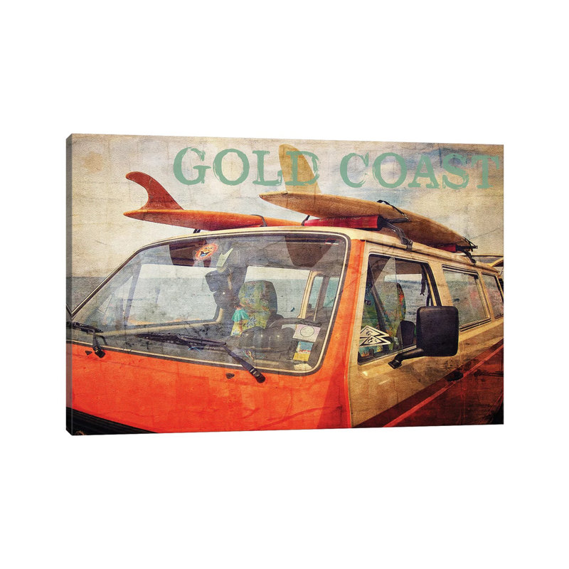 Coast Surf Bus by Graffi*Tee Studios - Wrapped Canvas Print, 20.32 cm H x 30.48 cm W