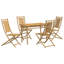 Ameet 4 - Person Bamboo Patio Dining Set with Rectangular Table