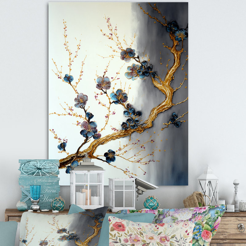 Plants & Flowers Wall Decor on Metal, 32" H x 24" W x 1" D