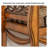 American retro solid wood upholstered double bench