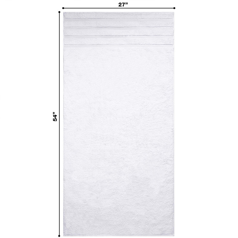 Edison 100% Turkish Cotton Quick-Drying Bath Towels, White