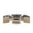 Bogovic 6-Person Boho-Style Wicker Outdoor Sectional Seating Group With Cushions-895292309