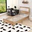Wood Platform Bed with Upholstered Headboard-231114180-231114207