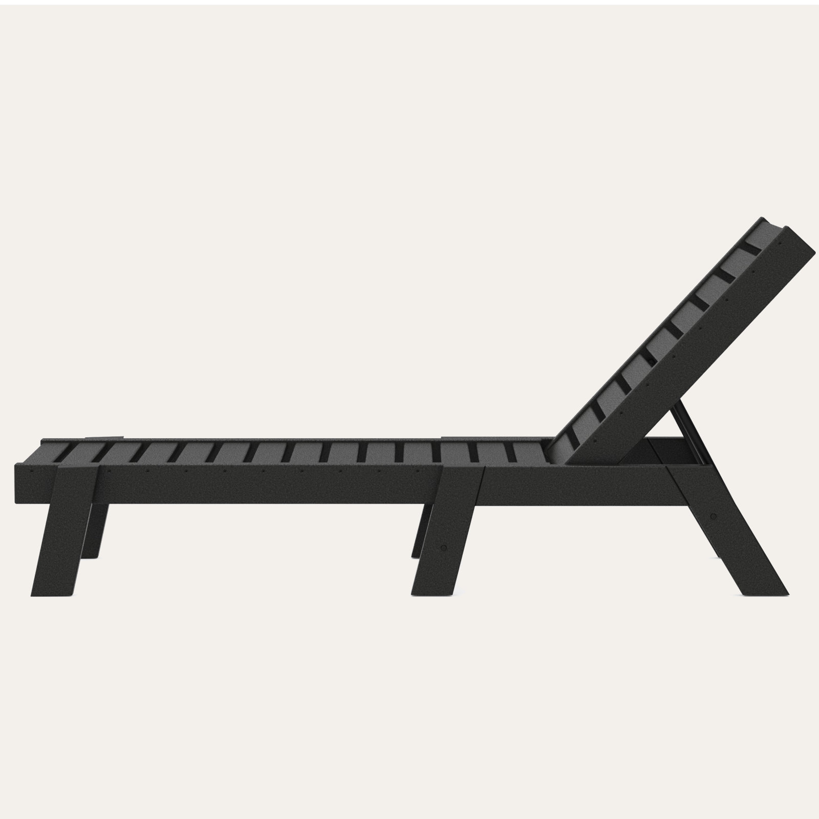 POLYWOOD® Captain 25" Patio Chaise Lounge, Black