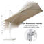 Parasol carré en porte-à-faux 9 pi avec base et rotation à 360 ° Ronak-397929495-373229235
