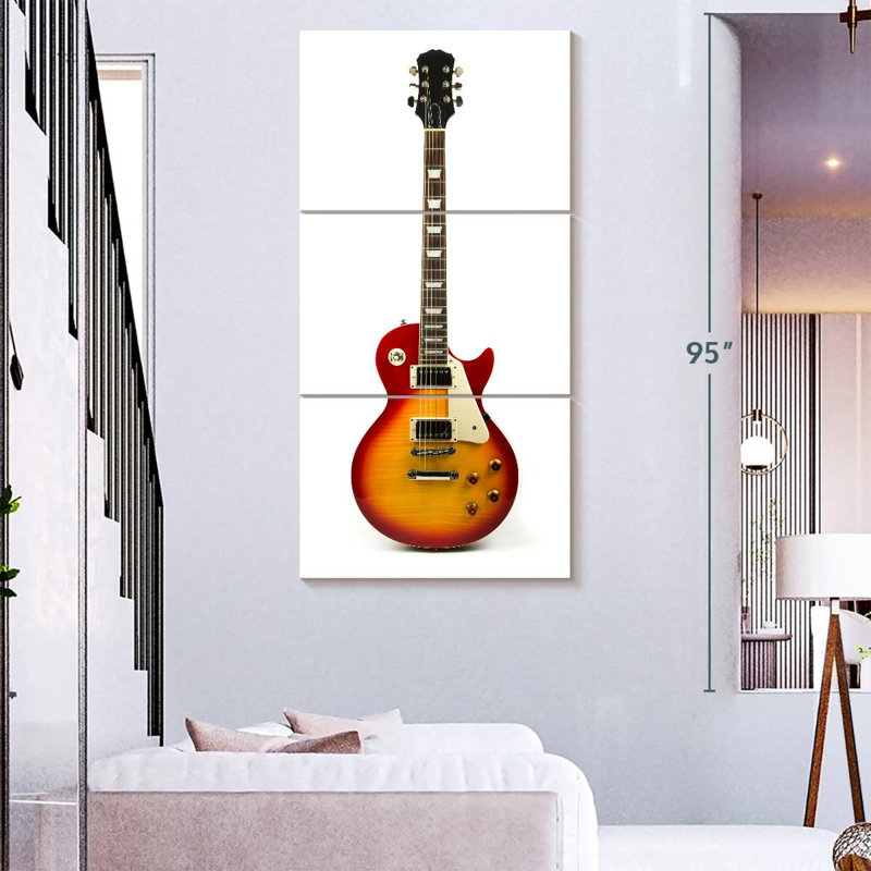 Guitare électrique classique, H 80 po x l 39 po
