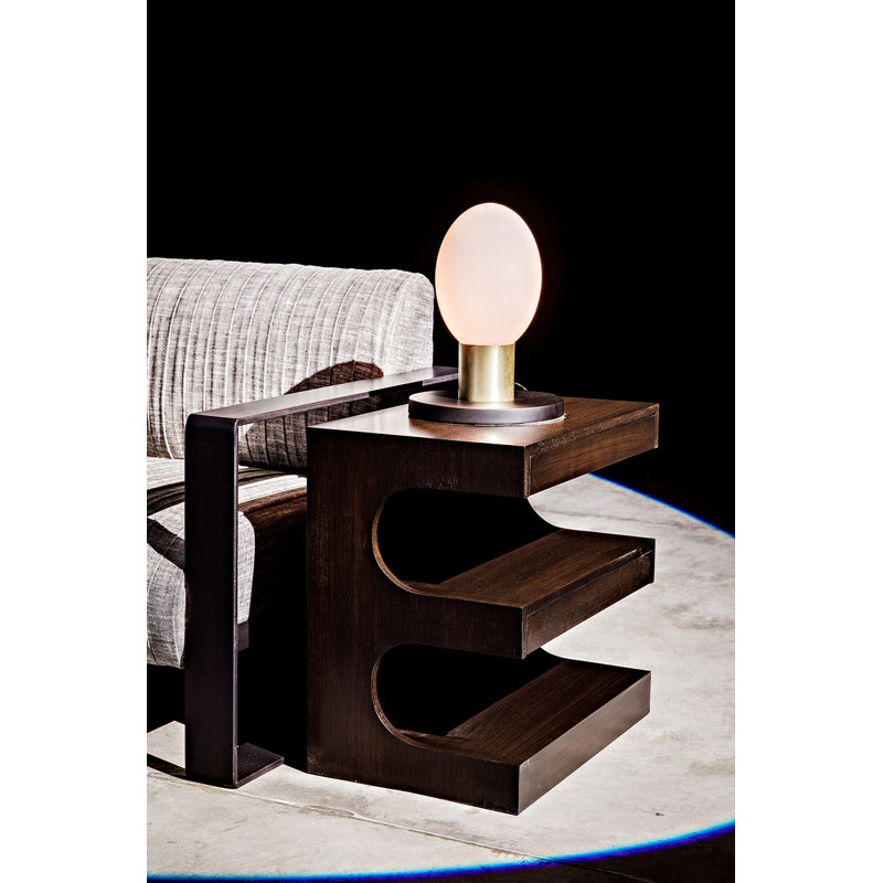 Table d'appoint en bois récupéré Radcliff, Gomme laque clair