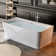 67" X 31" Back To Wall Rectangular Alcove Soaking Acrylic Bathtub In White, With Polished Chrome Overflow