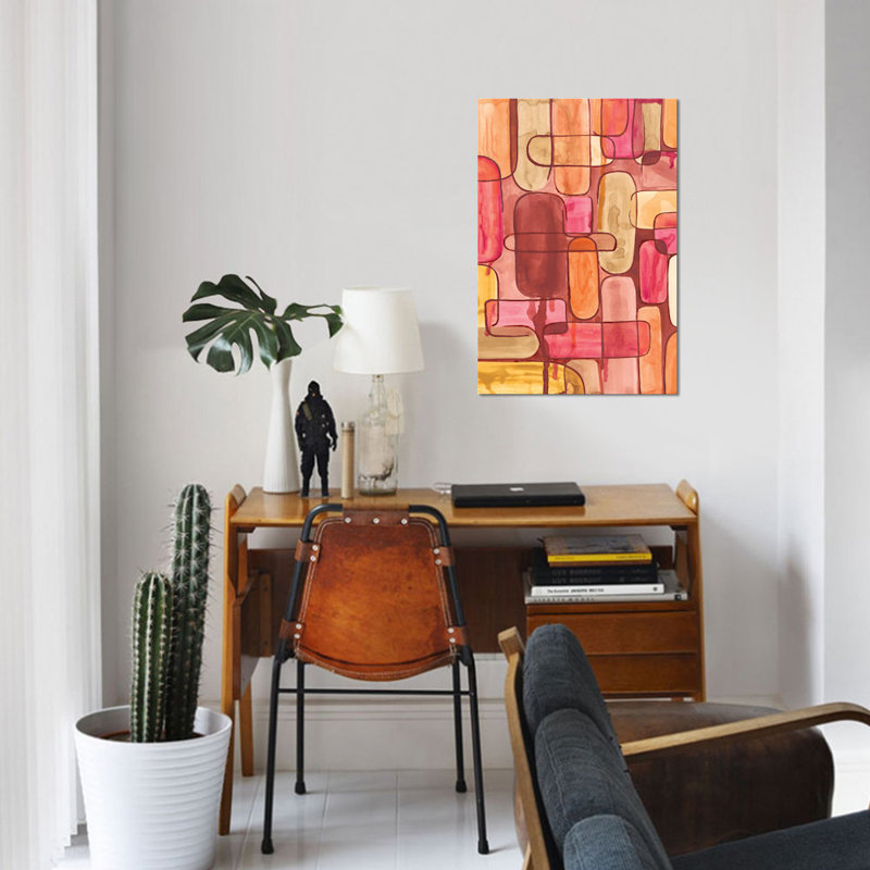 « mod coucher i », reproduction sur toile, H 12 po x l 8 po x P 0,75 po, Toile tendue, Pas de tapis