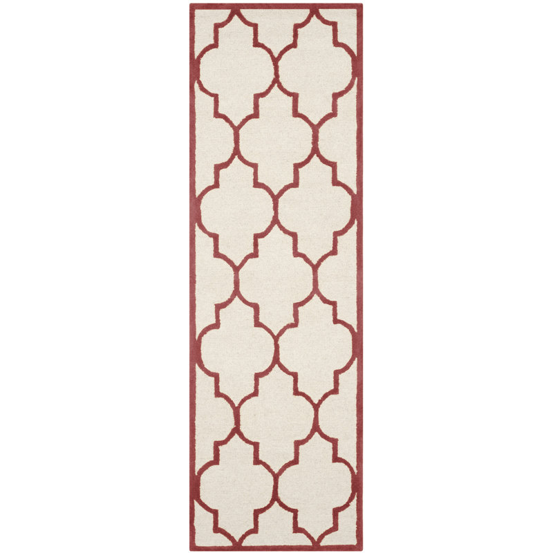 Martins Hand Tufted Wool Geometric Rug, Runner 2'6" x 6'
