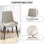 Modern Cream Leather Dining Chairs 2Pcs With Metal Frame And Soft Seat, 32.47 In Tall, 20.15 Deep Luxury Robust Structure Upholstered Faux Leather, High, Depth