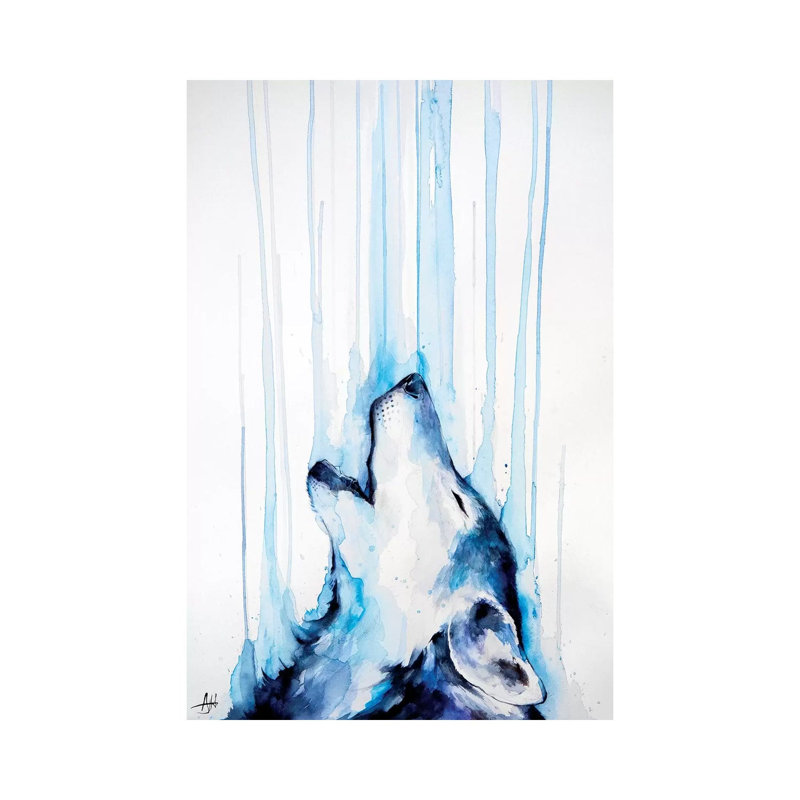 Howl 1 Piece Wrapped Canvas Painting, 20.32 cm H x 30.48 cm W