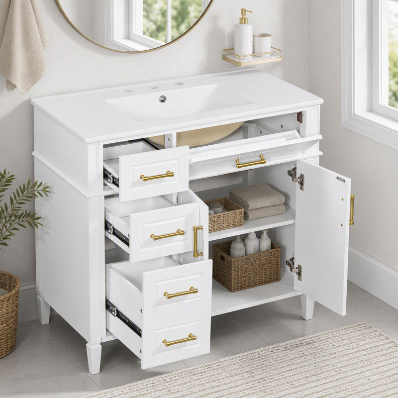 Meuble-lavabo 36 po avec lavabo et rangement élégant