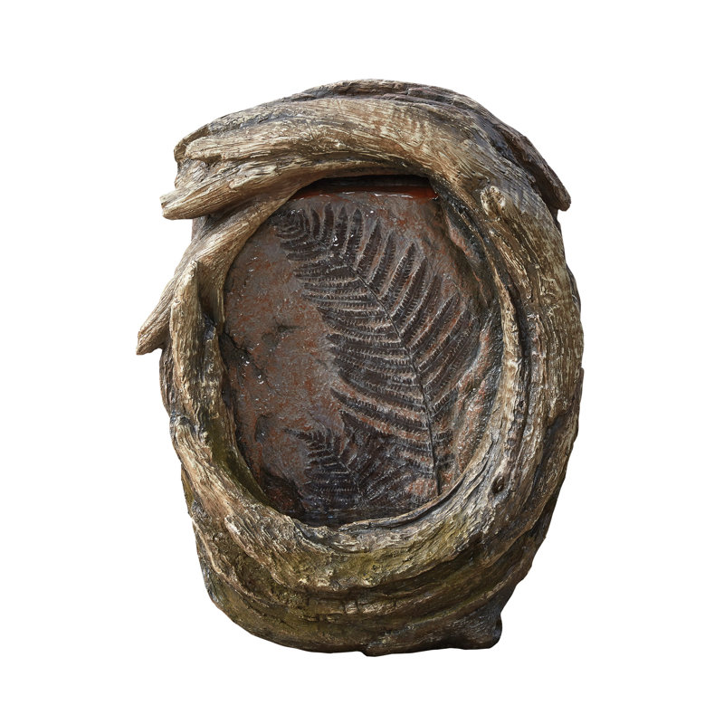 Easy Fountain Forest Fern with Lights Mains Plugin Powered Water Feature