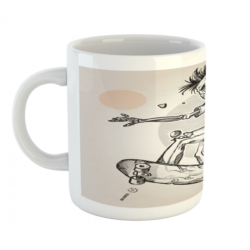 Grande tasse à café crâne