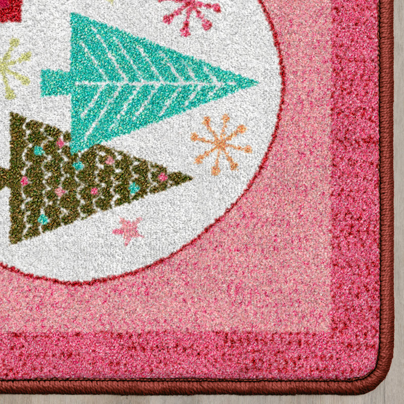 Arbres rétro, 5'4"x7'8" Rectangle