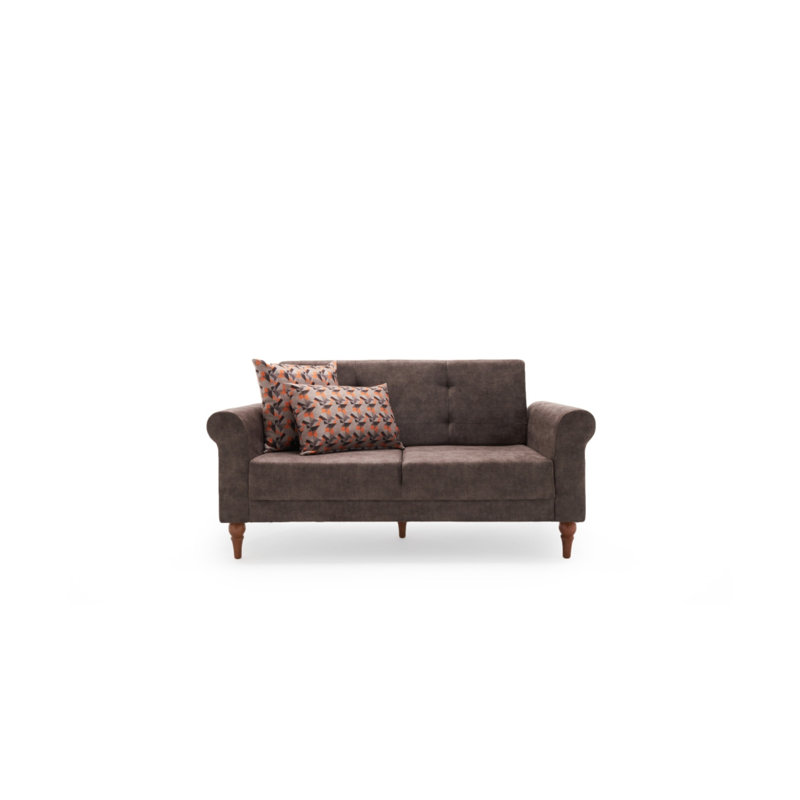 Canapé-lit rembourré 63 po Jacey, 100 % polyester brun