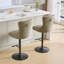 Tabourets de bar en similicuir à hauteur réglable, confortables pour la maison, le pub et la cuisine, couleur olive, 2 chaises avec dossier et assise, 2