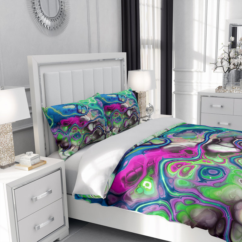 Abstract Duvet Cover, King Duvet Cover + 2 King Shams