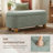 Modern Oval Storage Bench with Spherical Legs for Entryway and Living Room-1044809488