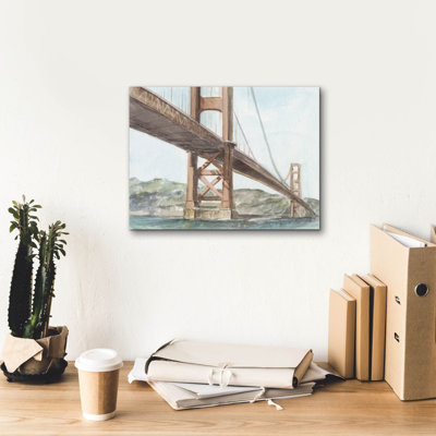 'Iconic Watercolor Bridge 3'  by Ethan Harper Canvas Wall Art