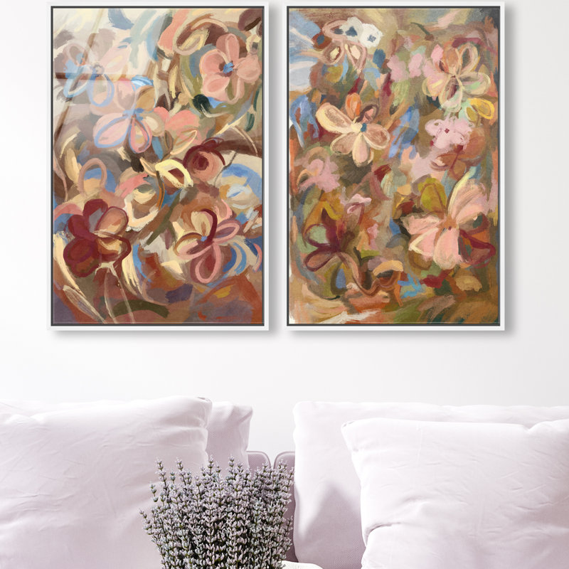 Moving Eden Set Set by Oliver Gal, 50"H x 34"W, White Floater Frame
