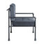 Fauteuil d'appoint à dossier coussiné gris Mankato