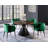 Joelan Pine Round Metal Base Dining Table