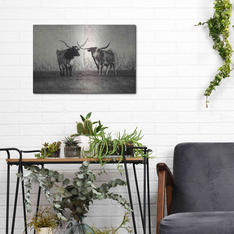 «Longhorns» par Debra Van Swearingen, H 12 po x l 16 po