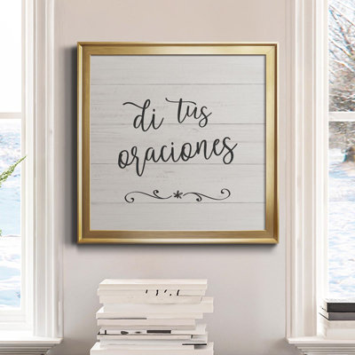 Oraciones - Art textuel sur toile
