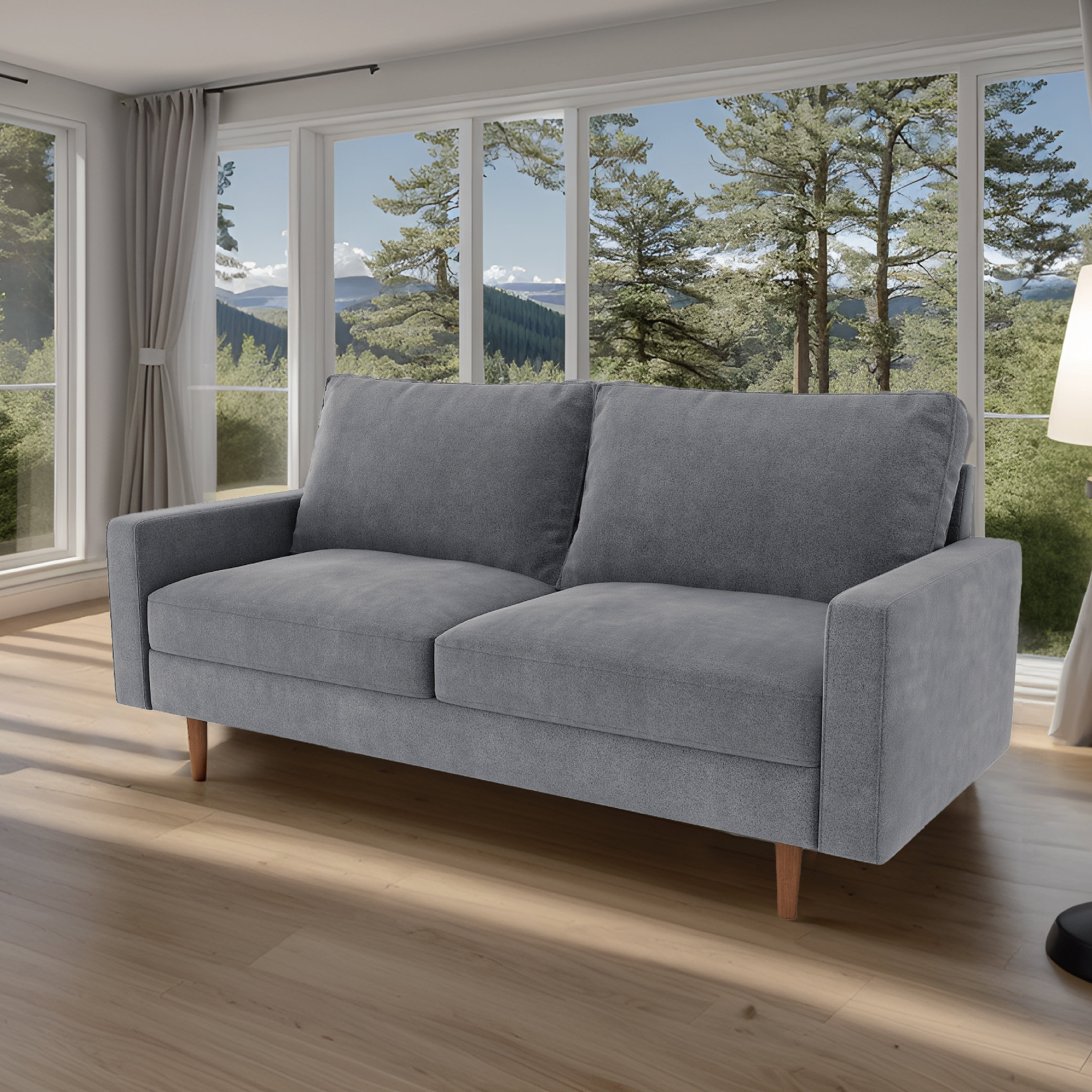 Latitude Run® Fissington 57.75'' Square Arm Upholstered Loveseat