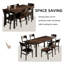 Ensemble de table de salle à manger 63 "pour 4 à 6 personnes, ensemble de table de salle à manger 63 pièces avec 6 chaises-1403402135
