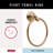Linden™ Wall Mount Round Closed Towel Ring Bath Hardware Accessory-6898301