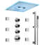 Robinet de douche thermostatique à DEL avec pomme de douche à haute pression 16 po avec musique Bluetooth-93811145