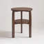 Rubberwood Round End Table, 2-Tier Side Table with Storage Shelf, Small Accent Table for Living Room, Bedroom