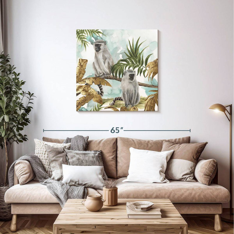Brampt Golden Monkeys, 36" H x 36" W