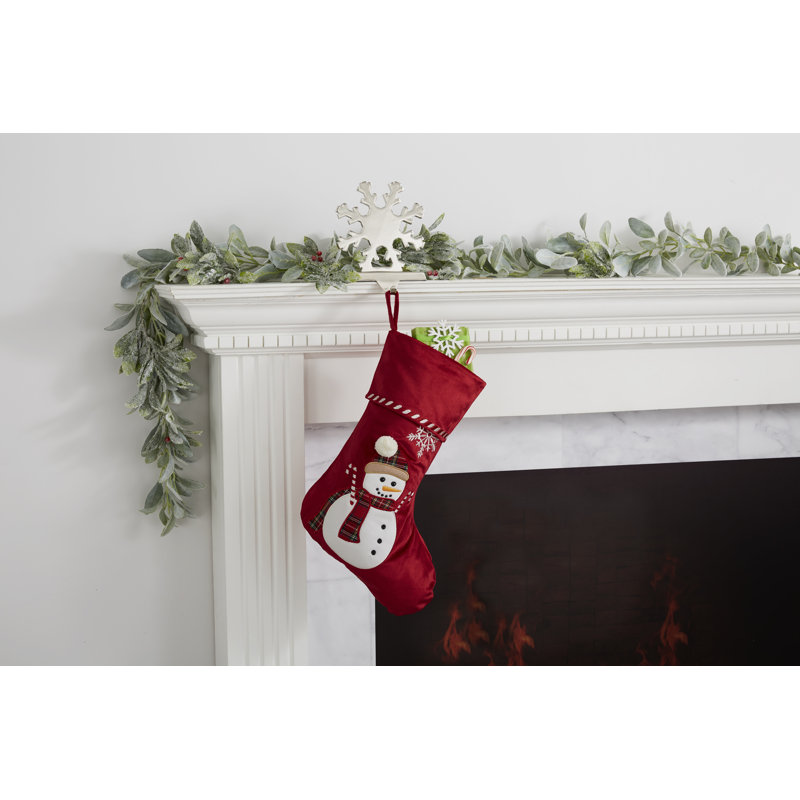 Chaussette de Noël bonhomme de neige Candy Cane
