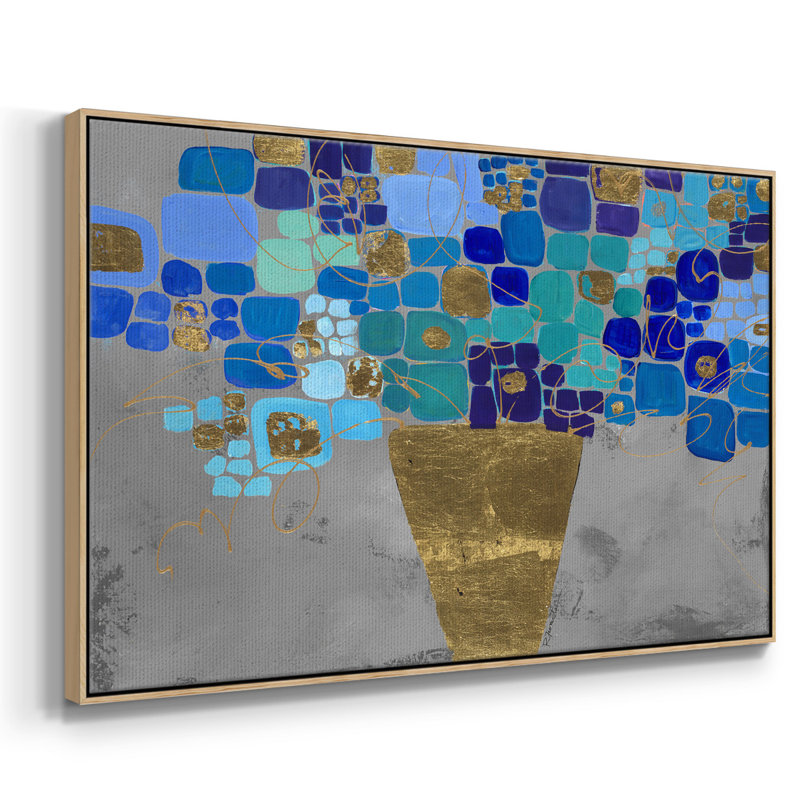 «Blue Love», reproduction encadrée sur toile, H 25 po x l 37 po x P 2 po, Toile naturelle avec cadre flottant