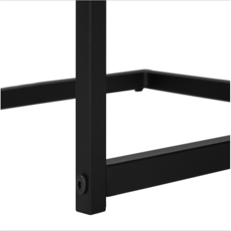 Table d'appoint, en forme de C, bout, côté, collation, salon, chambre à coucher, Espresso, Noir
