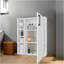 Armoire de salle de bain Yoder, 4 tablettes ouvertes, 1 porte, blanc
