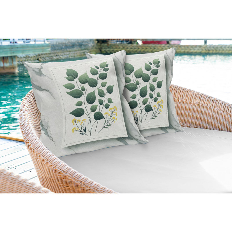 Fabric Reversible Throw Pillow, 18"H x 18"W, Square