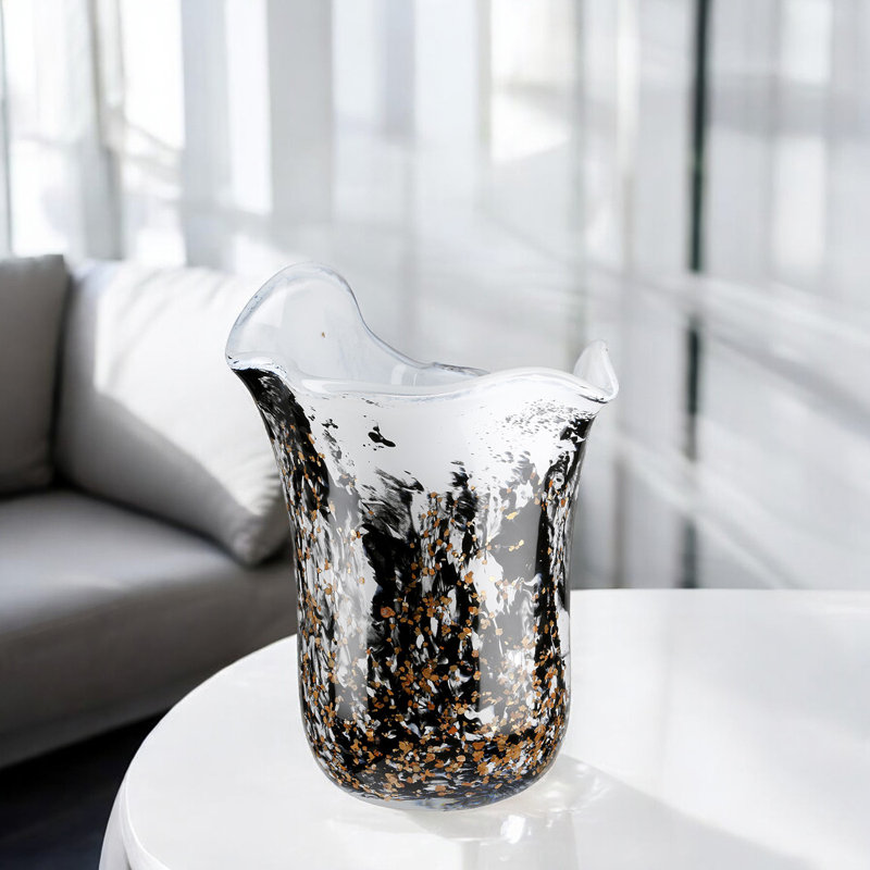 McKittrick Handmade Glass Table Vase, 22cm H x 17cm W x 17cm D
